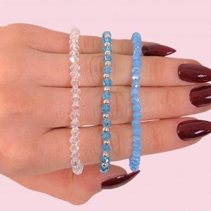 Conjunto x3 Pulseras con Cristales 